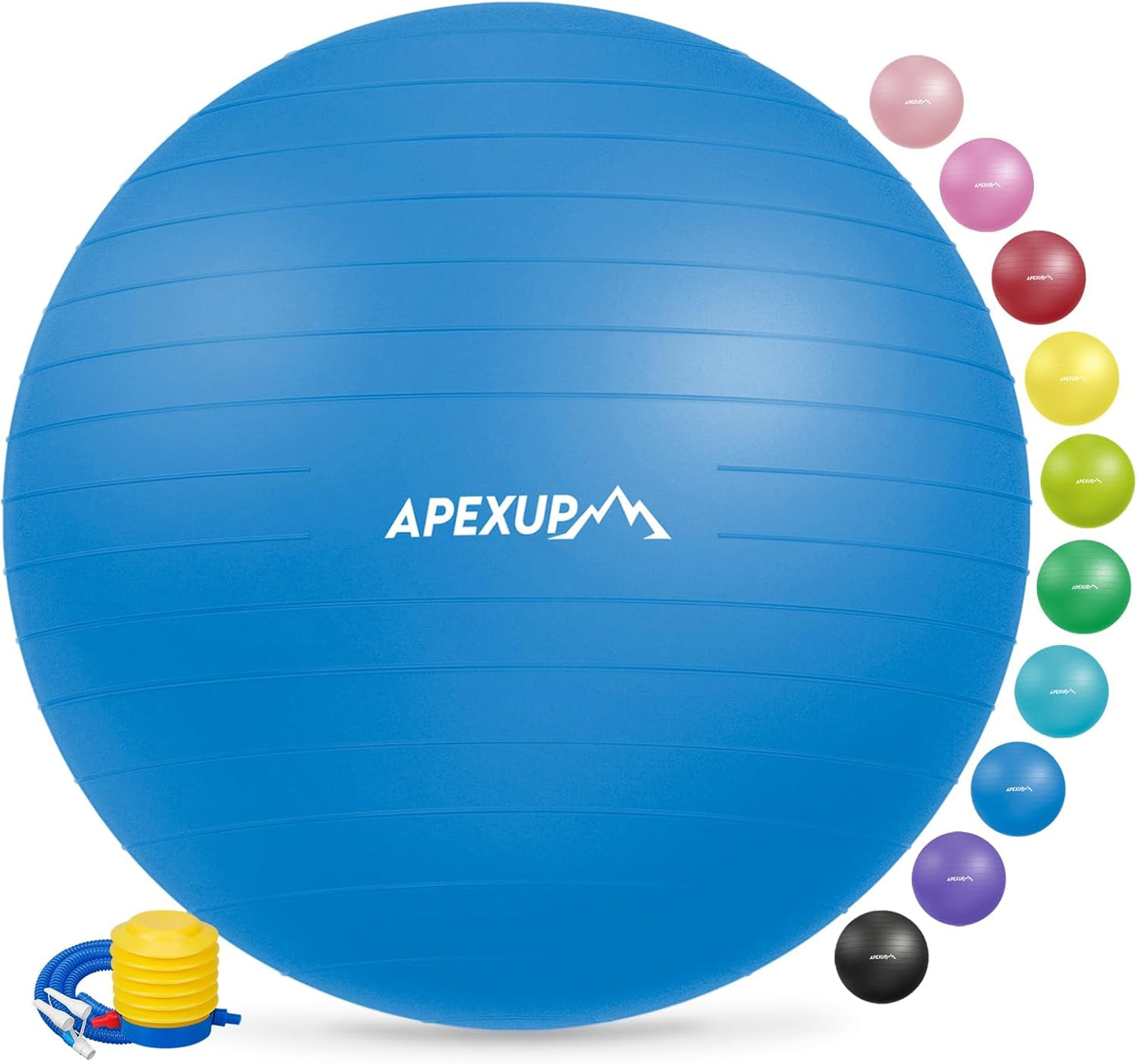 APEXUP Yoga & Pilates Ball - Anti Slip Heavy Duty Gym Ball