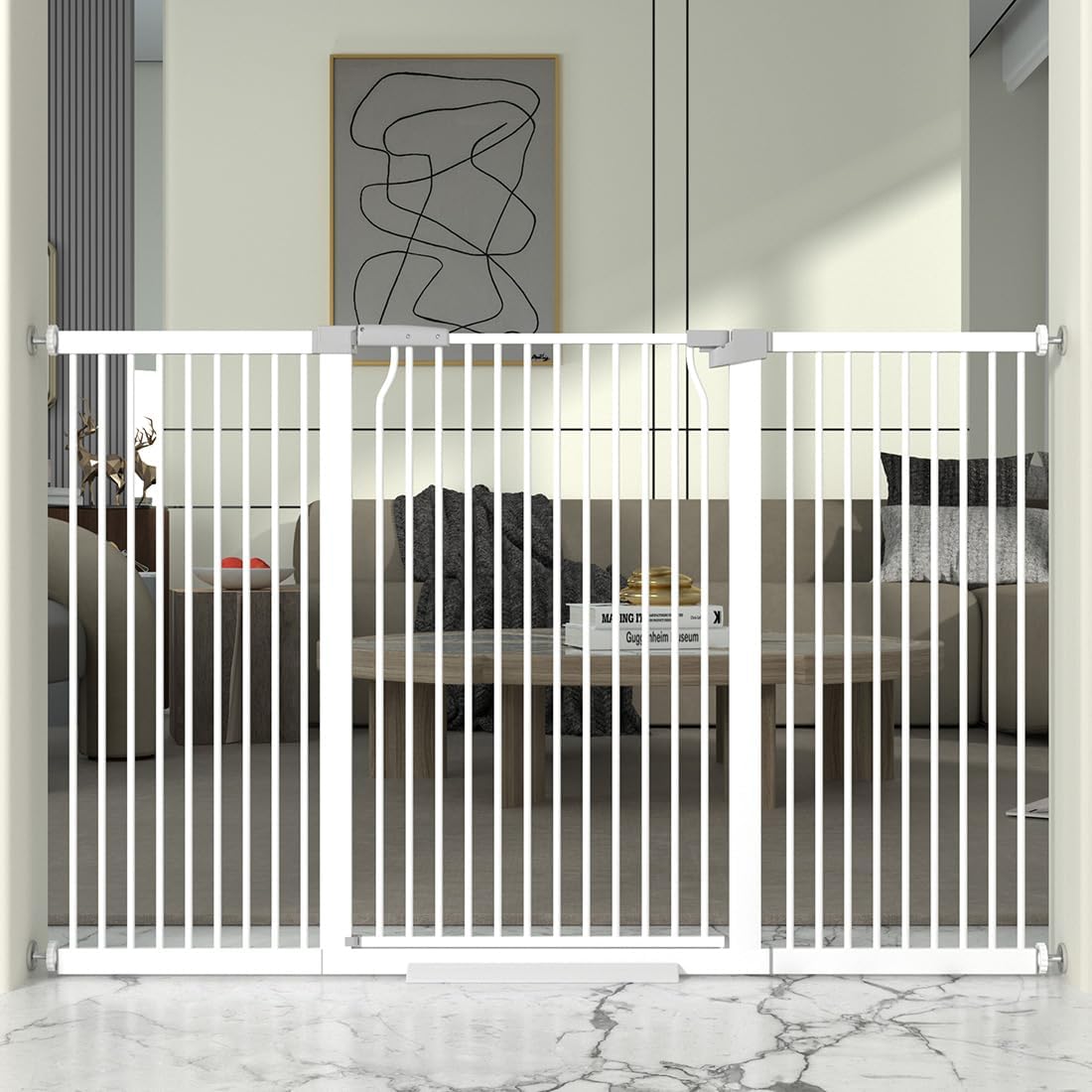 41 Inch Extra Tall Wide Baby Gate for Pets and Kids Safety