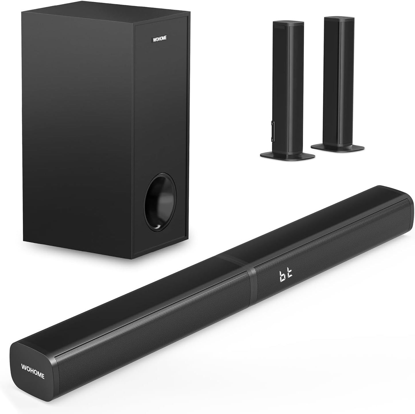Wohome 2.1 Sound Bar with 5 Inch Subwoofer for Immersive Audio
