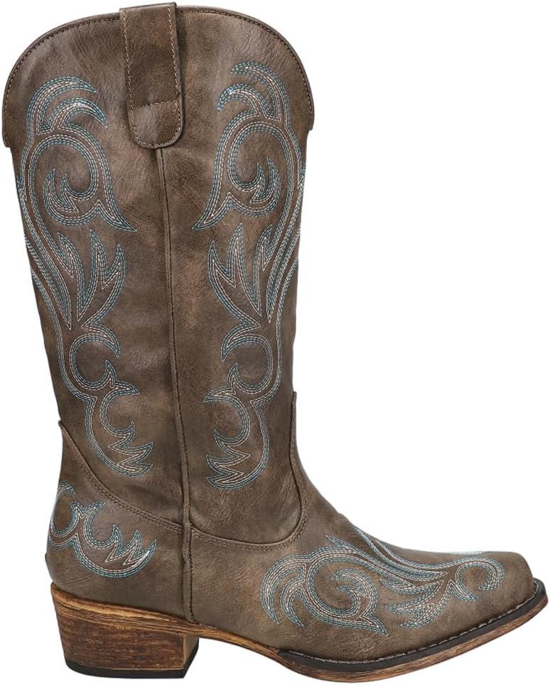 ROPER Womens Riley Embroidered Snip Toe Casual Boots for Style