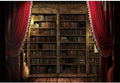 Ancient Library Red Curtain Backdrop 10x8ft - Classical Study