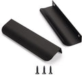 Edge Black Finger Pulls for Cabinets - Modern Aluminum Design