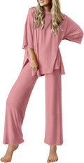 Lounge Sets for Women Short Sleeve Top and Long Pants - Soft Comfy Fit