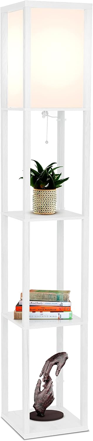 Brightech Maxwell Modern Shelf Floor Lamp with LED Bulb