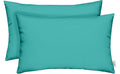 Sunbrella Lumbar Throw Pillows Set of 2 Canvas Aruba - 20in x 12in
