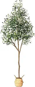 6ft Artificial Olive Tree Faux Potted Olive Silk Tree - Realistic