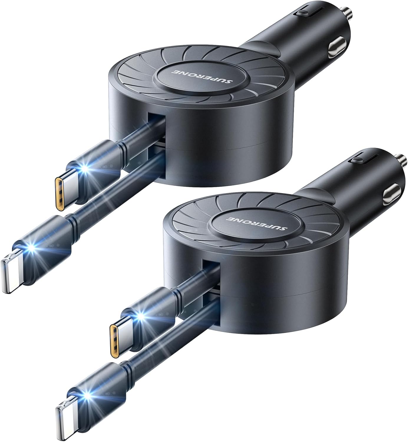 Fast Charge Anywhere: SUPERONE 3-in-1 Car Charger