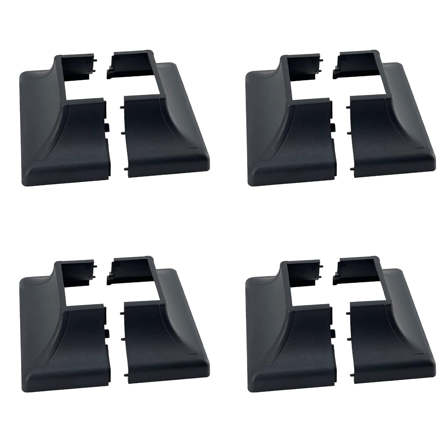 Interlocking Post Cover Skirt Shoe for 2x2 Inch Post - Black