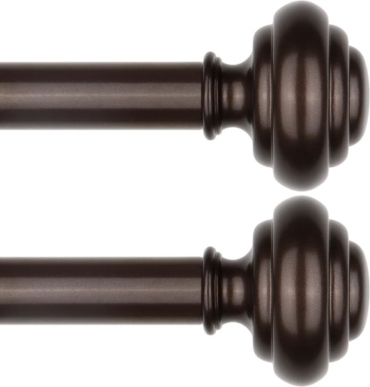 KAMANINA Adjustable Heavy Duty Curtain Rods for Windows 48 to 84 in
