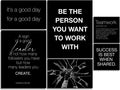 Inspirational Office Wall Art for Women - Set of 6 Motivational