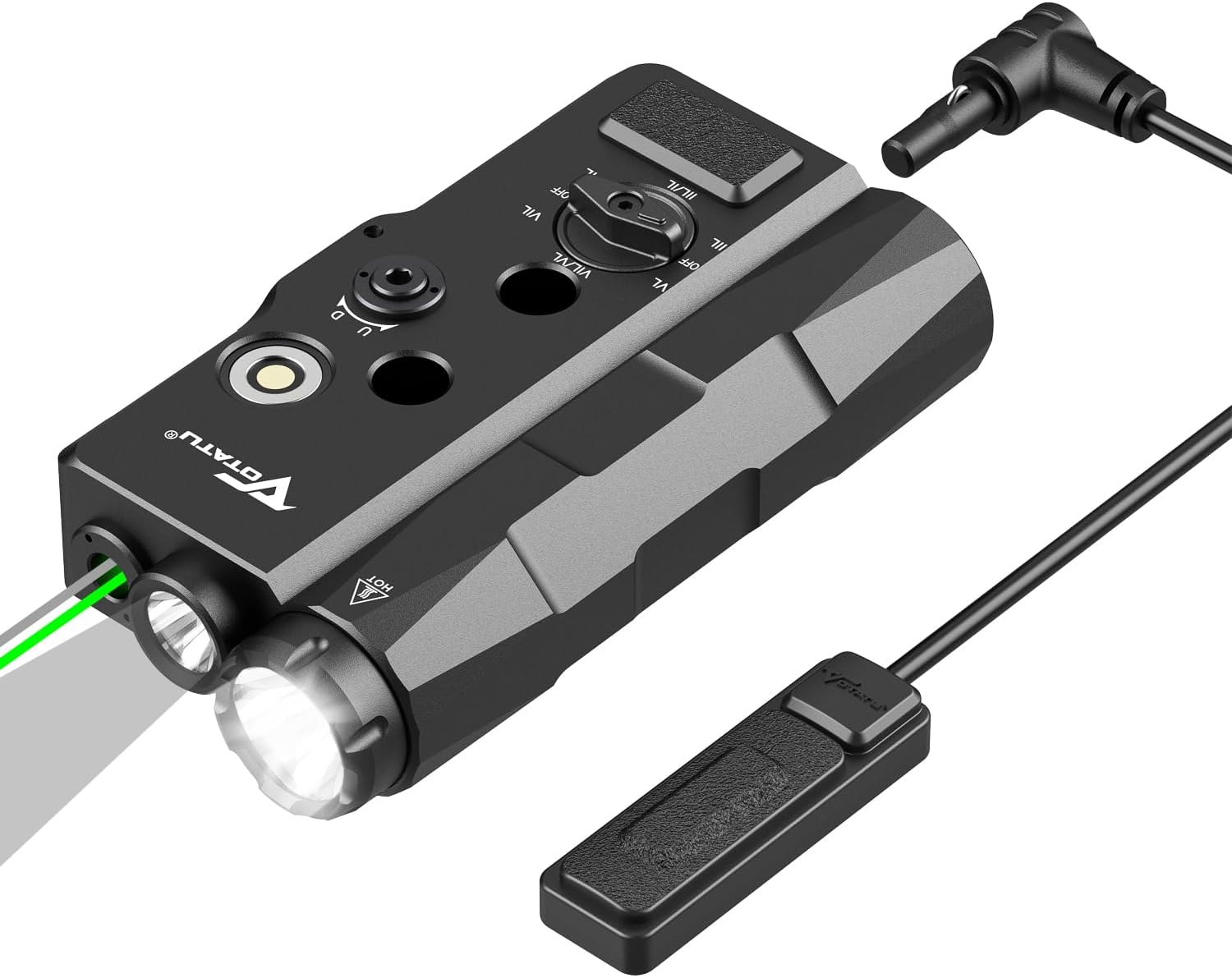 VOTATU V848 Laser Light Combo: Powerful Green/IR Laser & Flashlight
