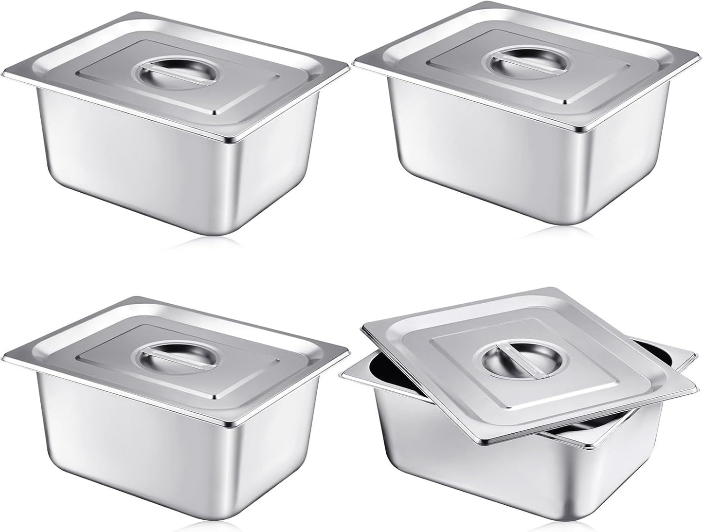 Mifoci 4 Pack Stainless Steam Hotel Pan with Lid Review