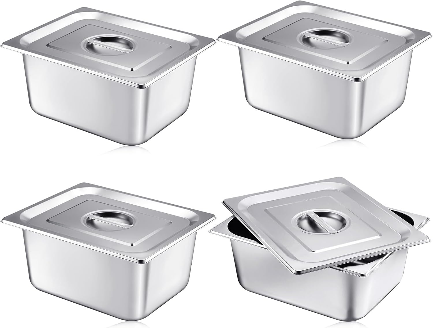 Mifoci 4 Pack Stainless Steam Hotel Pan with Lid Review