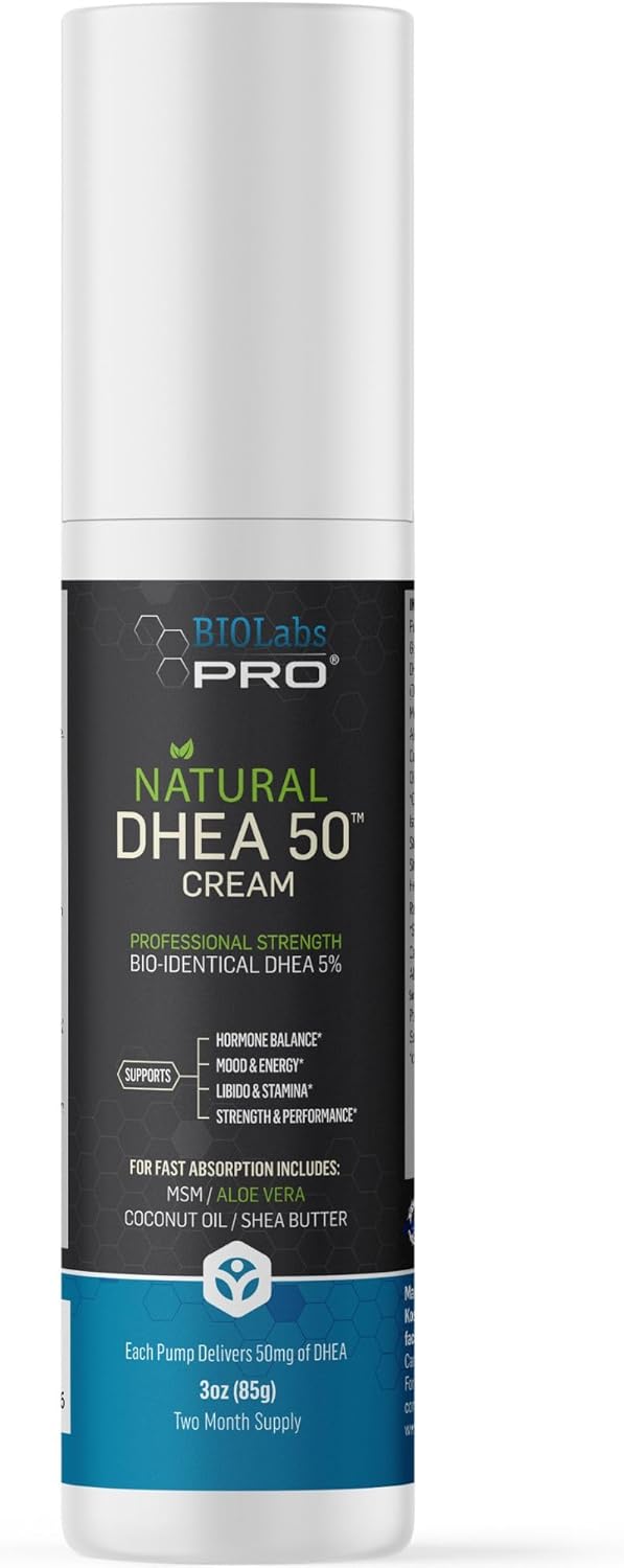 DHEA Cream 50mg for Skin Hydration and Balance - Maximum Strength