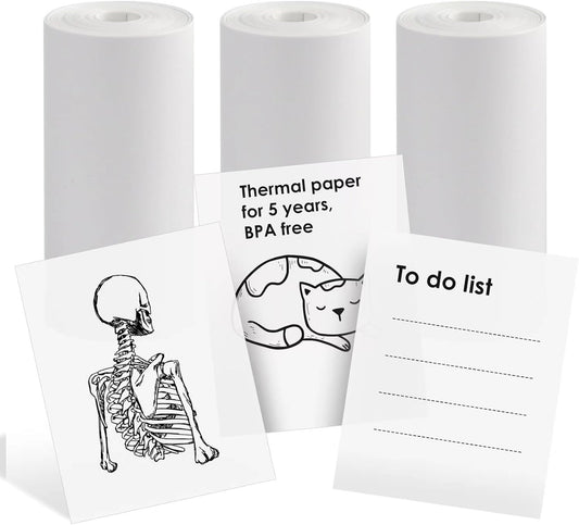 VILLOV Thermal Sticker Paper: Enhanced Photo Printing, DIY Essential | 2-1/4 | 3 Rolls