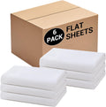 Bulk Queen Flat Sheets Only 6 Pack - Quick Sort Color Hems