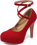 Mostrin Vintage Womens Small Bowtie Platform Pumps - Elegant Party