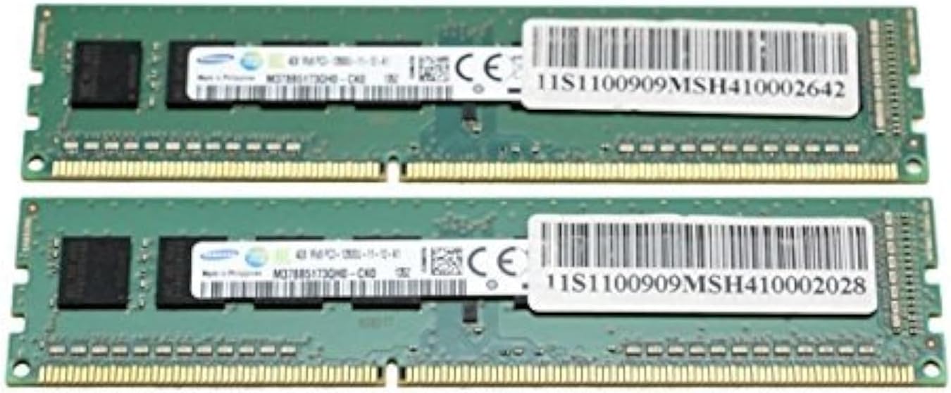 2x4GB Samsung M378B5173QH0-CK0 PC3-12800U Desktop Memory