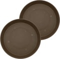 Round Prima Plant Pot Saucers - Durable 21 in Chocolate (Pack of 2)