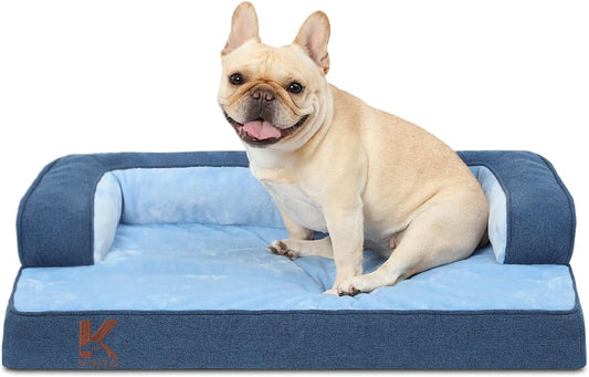 KSIIA Washable Dog Bed with Orthopedic Foam for Medium Dogs