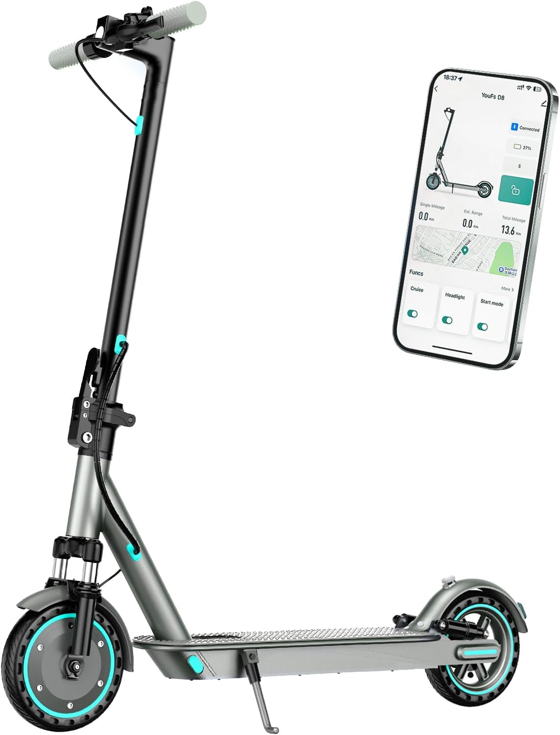 Electric Scooter for Adults with Powerful Motor and Long Range