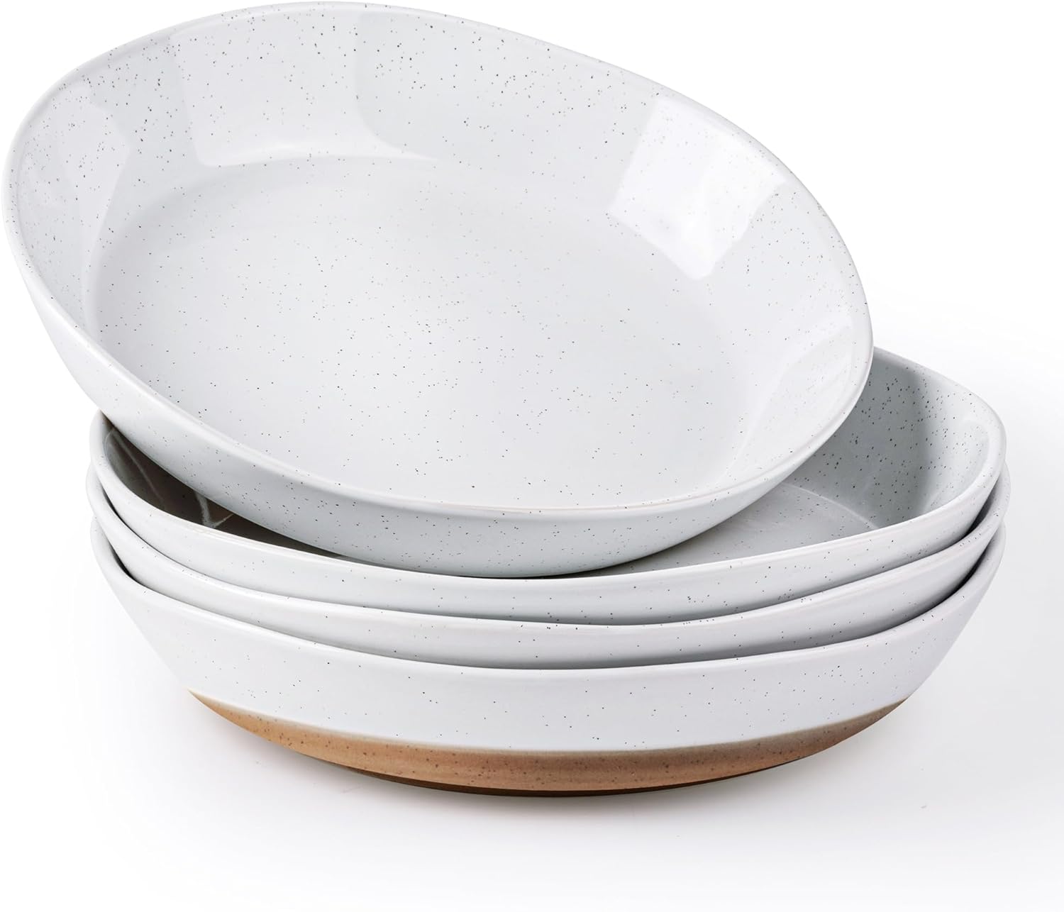 AmorArc 9.5in Ceramic Large Pasta Bowls Set of 4 for Every Meal