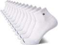 Mens Quarter Socks 12 Pack - Cushioned Arch Support Athletic Ankle