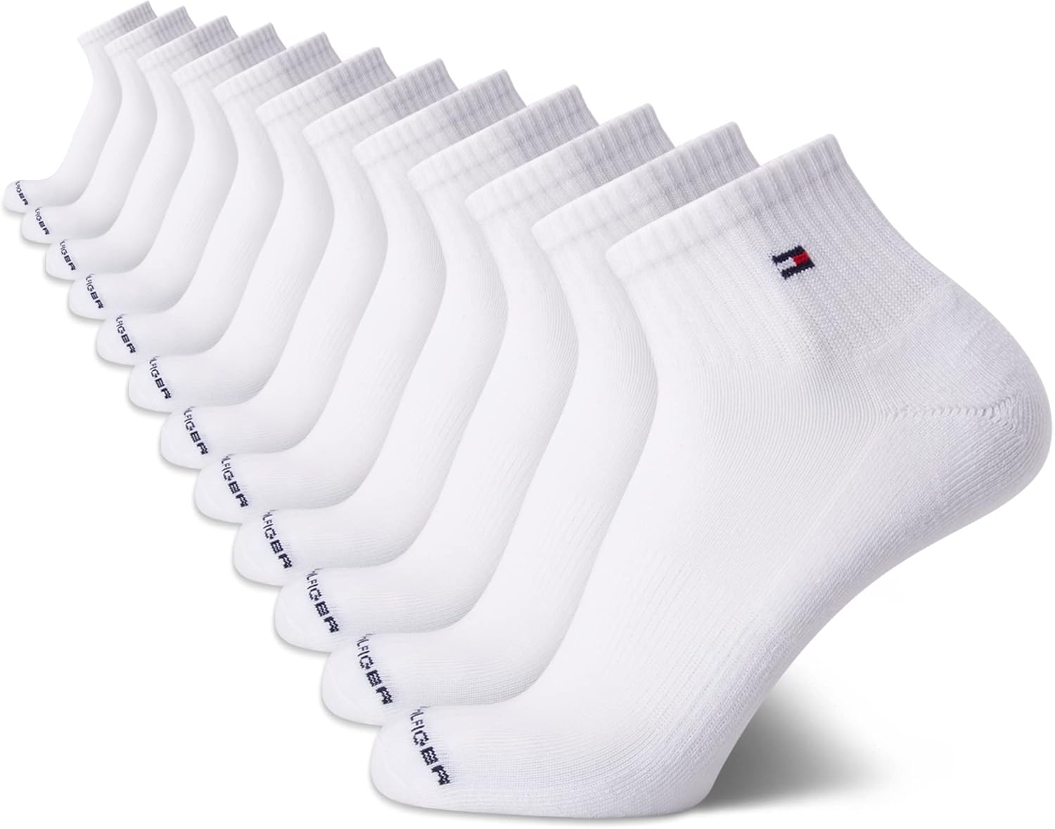 Tommy Hilfiger Mens Quarter Socks - Cushioned Performance Ankle Socks
