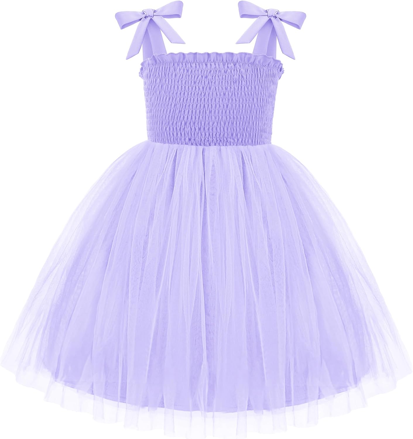 Toddler Girl Tutu Dress with Bow-Tie Straps for Summer Fun