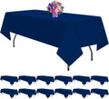 12 Pack Polyester Tablecloth 60 x 102 in Navy Blue - Durable Event