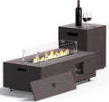 42 Rectangular Fire Pit Table 50,000 BTU - 2-Piece Outdoor Set