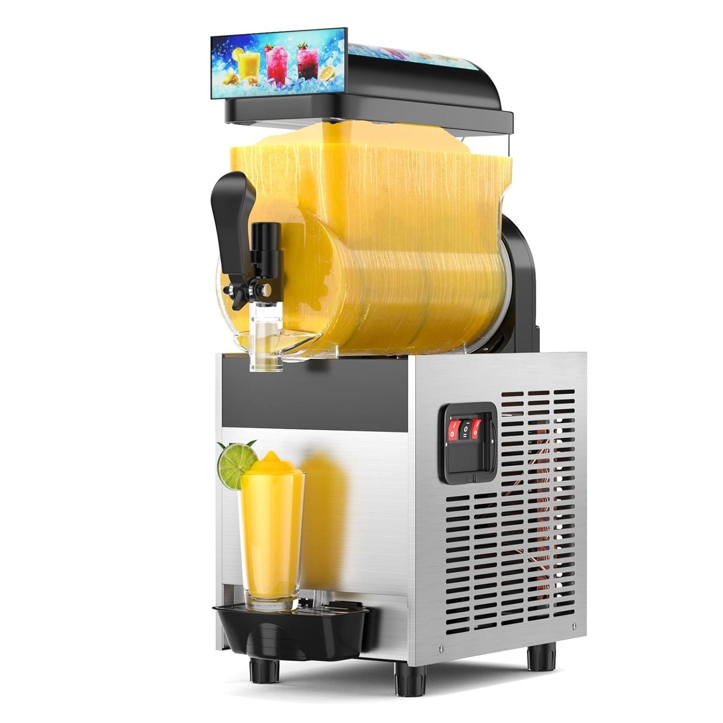 Mirfee 15L Commercial Slushy Machine - Multi Drink Modes, Auto Cleaning - Perfect for Cocktails!