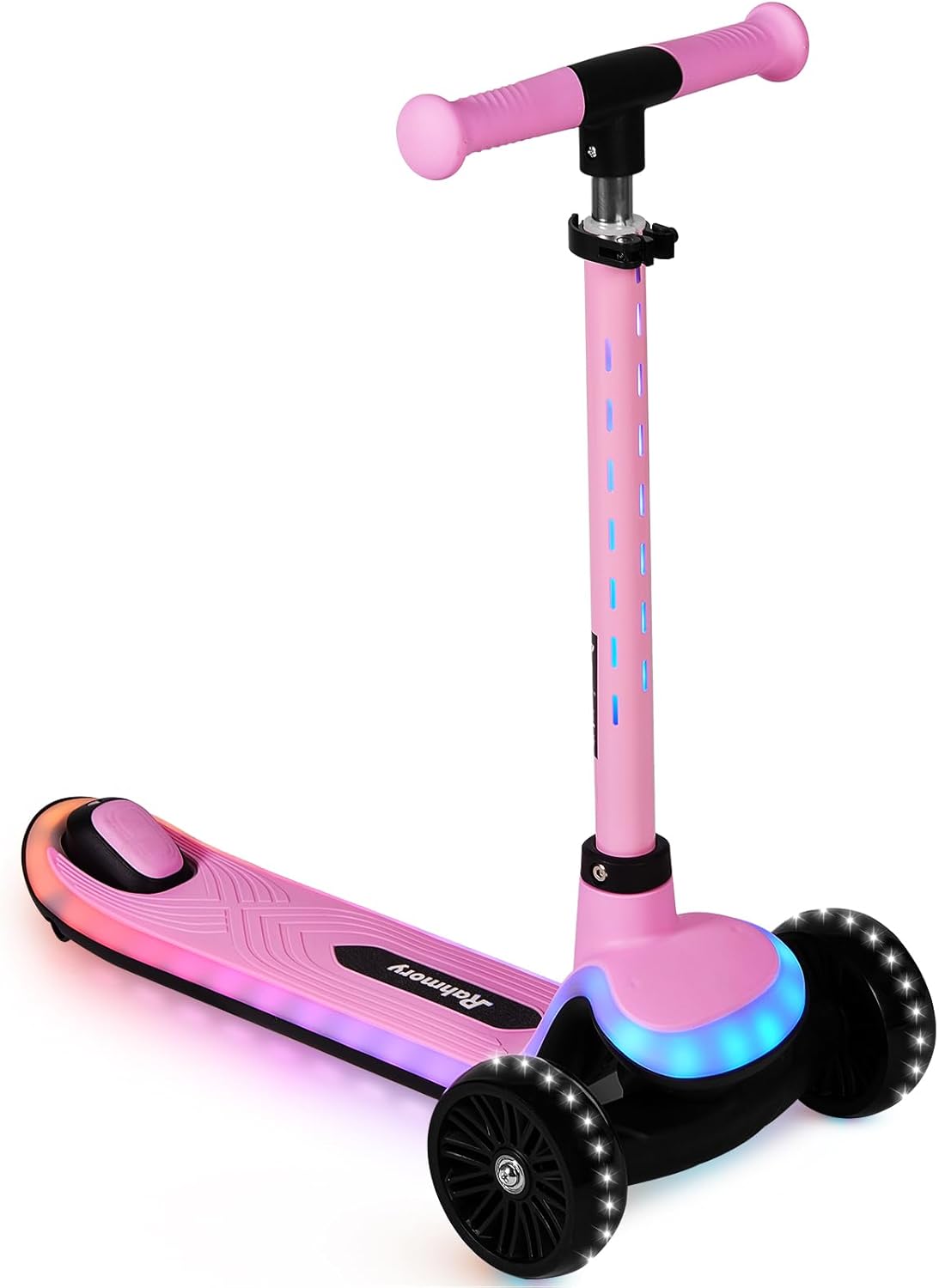 3-Wheel Light-Up Kids Scooter with 20 Light Patterns for Fun