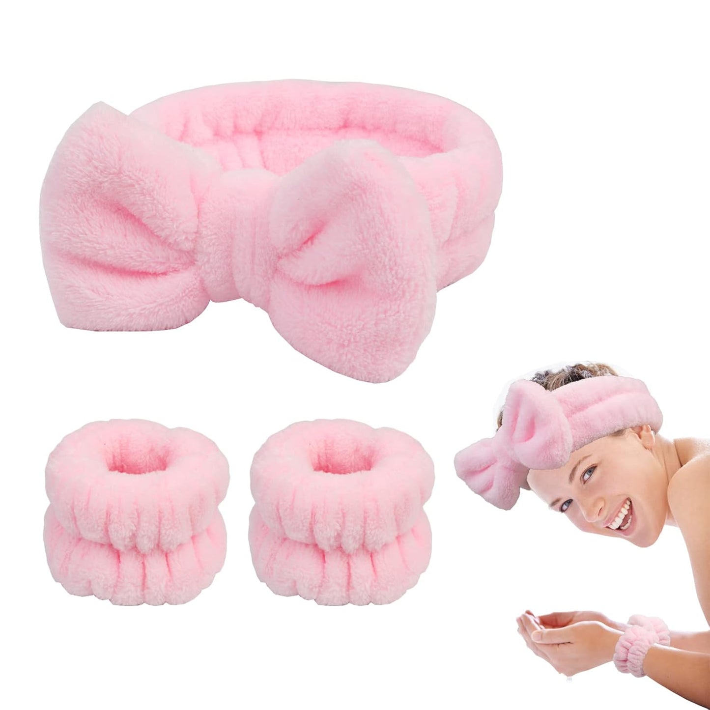 Soft Fleece Face Wash Bands - 3 Pack