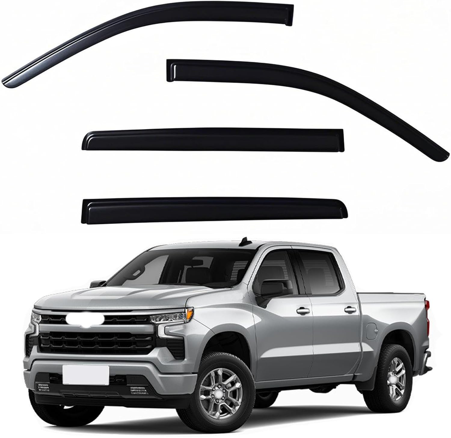 Window Visors Rain Guards for 2019-2025 Silverado & Sierra