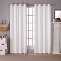 Sateen Twill Room Darkening Blackout Curtain Panels - Vanilla