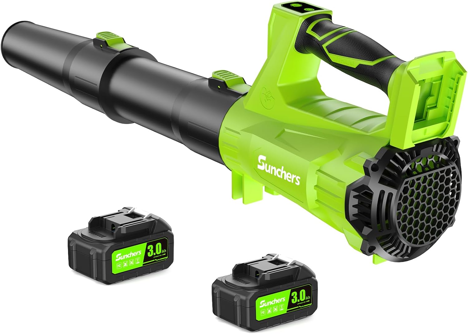 Electric Leaf Blower Cordless with 2 Batteries for Lawn Care