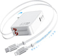 65W for MacBook Pro Charger 5-in-1 Retractable Wall Charger - Compact
