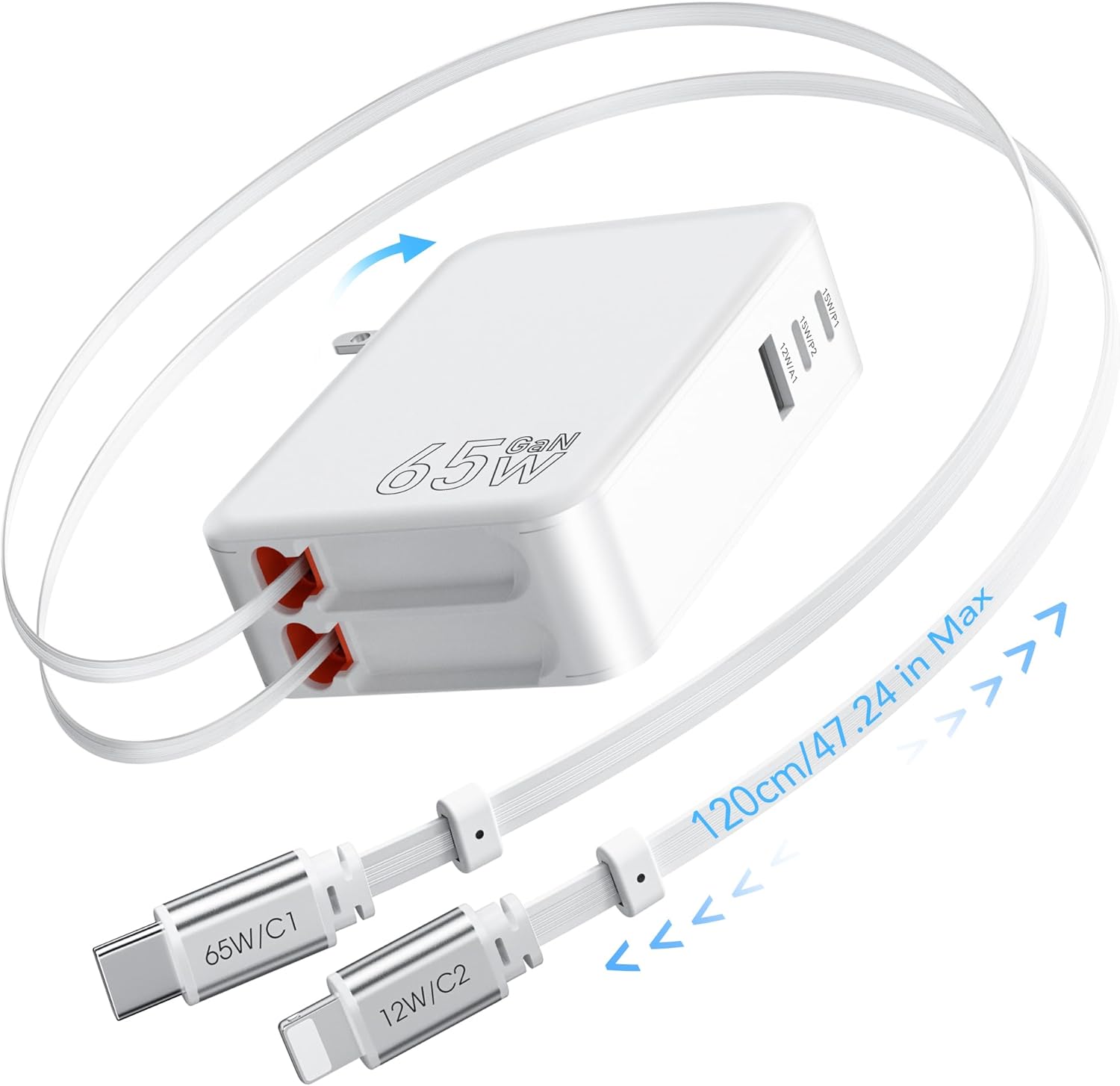 65W Fast Charging Block for MacBook Pro and iPhone 17 Devices