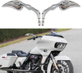 DREAMIZER Teardrop Flame Chrome Motorcycle Mirrors - Classic Fit