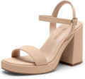 DREAM PAIRS Heels for Women GISELLE - Stable 4.3in Platform Heels