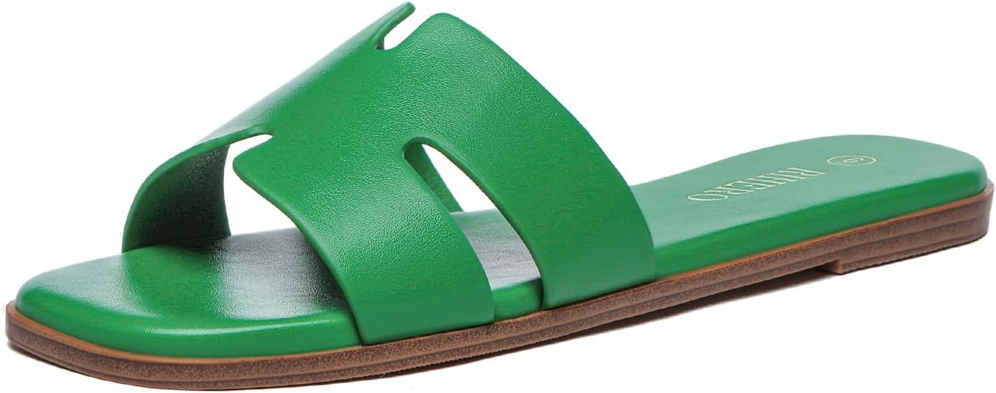 Rihero Women's Dressy Flat Sandals for Comfortable Summer Wear