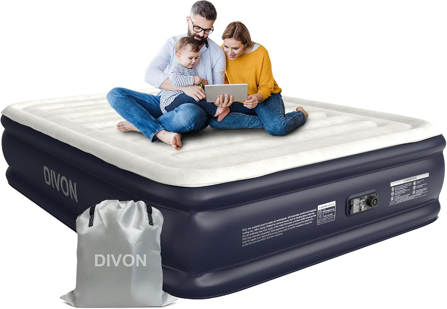 Queen Air Mattress with Built In Pump for Ultimate Comfort