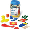 Wooden Pattern Blocks Educational Set - Hands-On Early Math Toys