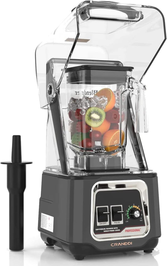 CRANDDI 2200W Quiet Blender - Blend Smoothies Effortlessly!