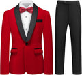 Boys Velvet Tuxedo Suit 4 Piece Slim Fit Formal Outfit - Velvet Look