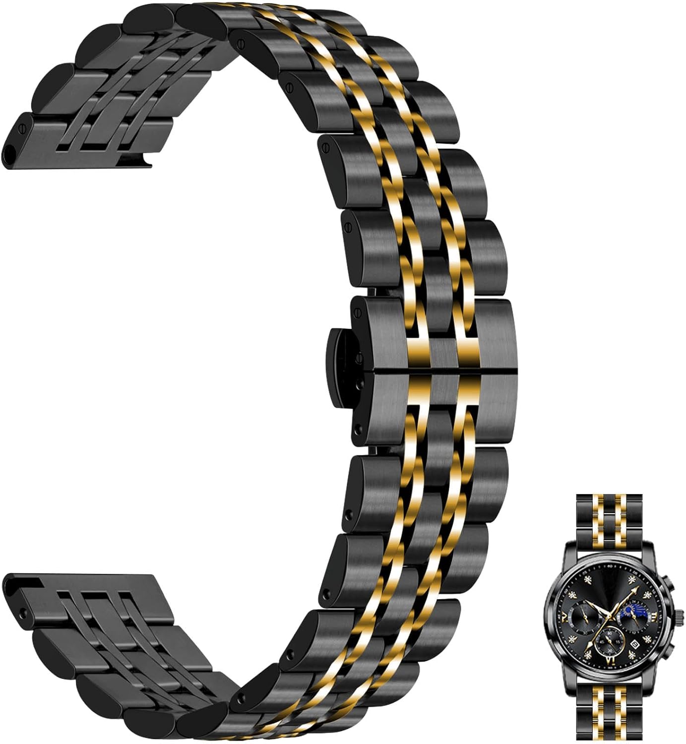 Juntan Quick Release Stainless Steel Watch Band