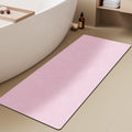 Pink Bath Mat 17x59 in - Thin Non Slip Quick Dry Runner