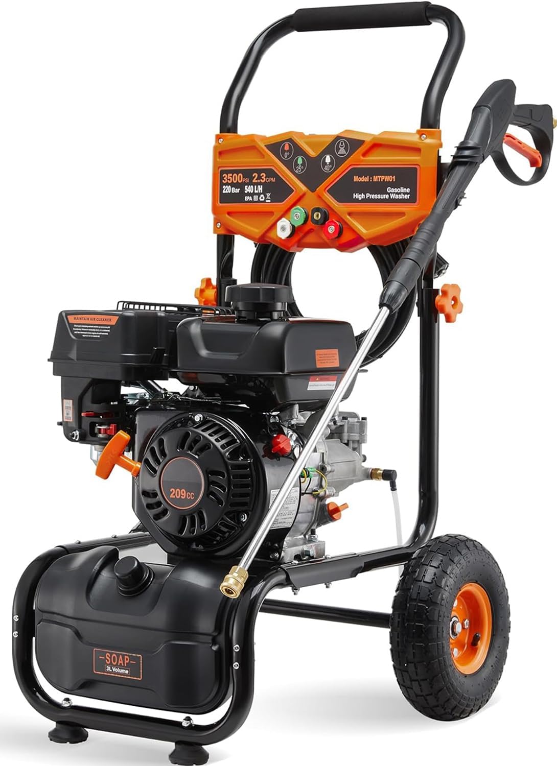 3500PSI Gas Pressure Washer for Powerful Cleaning Tasks