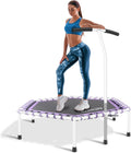 Fitness Trampoline 48ft with Adjustable Handle Bar - Quiet Bungee